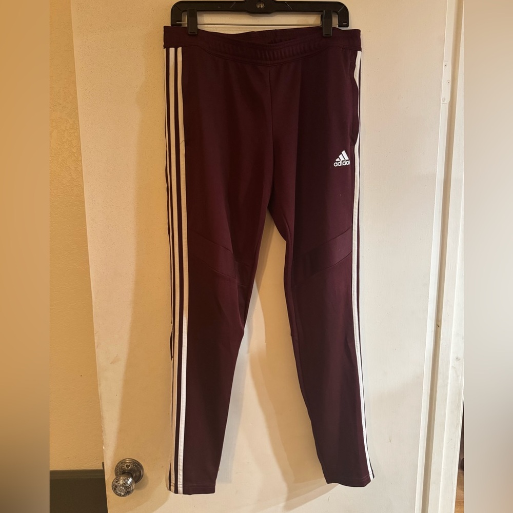 Adidas Burgundy Track Pants